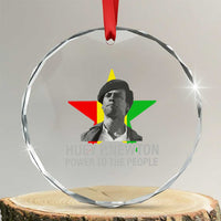Huey P.Newton Power To The People Crystal Glass Ornament Black Panther Party Black History Month
