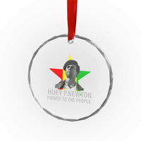 Huey P.Newton Power To The People Crystal Glass Ornament Black Panther Party Black History Month