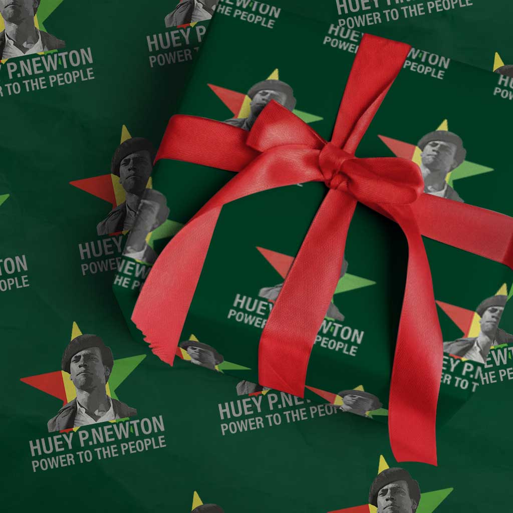 Huey P.Newton Power To The People Wrapping Paper Roll Black Panther Party Black History Month