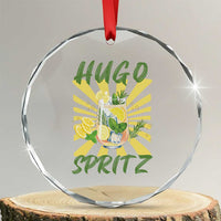 Hugo Spritz Crystal Glass Ornament Funny Tropical Cocktail Vacation