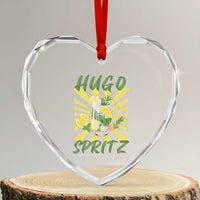 Hugo Spritz Heart Crystal Glass Ornament Funny Tropical Cocktail Vacation