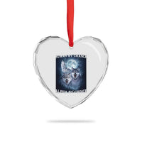 Human By Chance Alpha By Choice Heart Crystal Glass Ornament Funny Alpha Wolf Meme