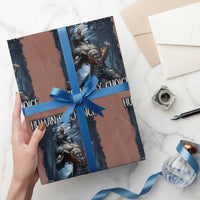 Human By Chance Alpha By Choice Wolf Wrapping Paper Roll Vintage 90s Style Wolf Sigma Emo Meme - Wonder Print Shop