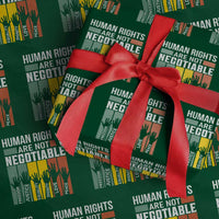 Human Rights Wrapping Paper Roll Are Not Negotiable Retro Equality Statement - Wonder Print Shop