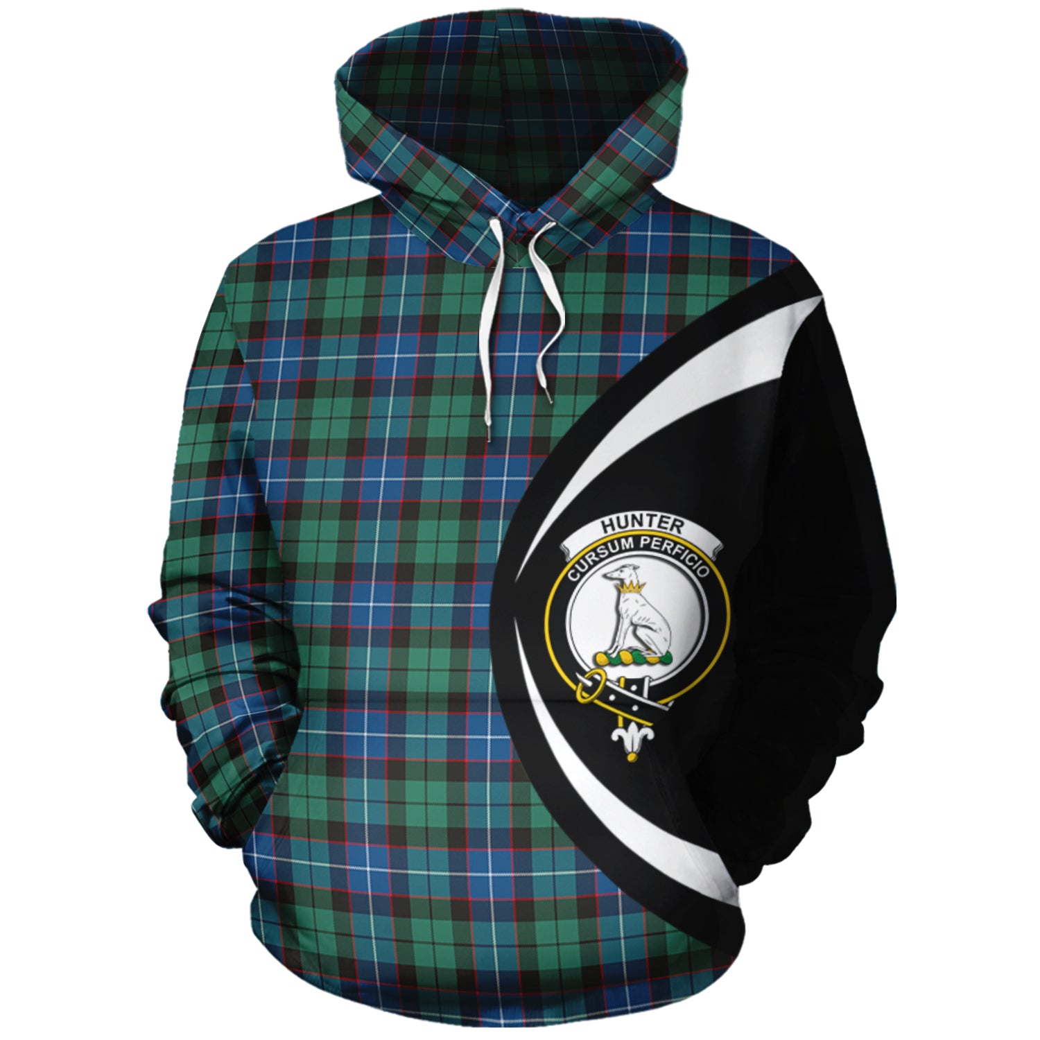 scottish-hunter-ancient-clan-crest-circle-style-tartan-hoodie