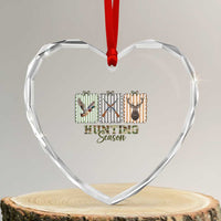 Hunting Season Heart Crystal Glass Ornament Funny Hunter Wife Gift - Wonder Print Shop