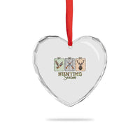 Hunting Season Heart Crystal Glass Ornament Funny Hunter Wife Gift - Wonder Print Shop