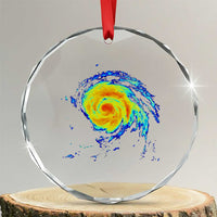 Hurricane Erin Crystal Glass Ornament Meteorologist Weather Radar Storm Chasing - Wonder Print Shop