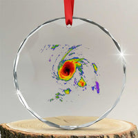 Hurricane Gabrielle 2025 Crystal Glass Ornament Meteorologist Weather Radar Storm Chasing - Wonder Print Shop