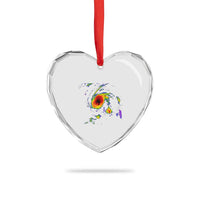 Hurricane Gabrielle 2025 Heart Crystal Glass Ornament Meteorologist Weather Radar Storm Chasing - Wonder Print Shop