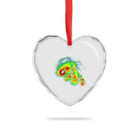 Hurricane Helene Heart Crystal Glass Ornament Meteorologist Weather Radar Image Storm Chasing - Wonder Print Shop