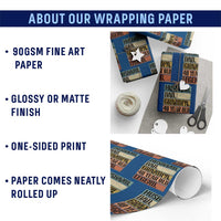 Husband Dad Grandpa 40 Year Old Legend Wrapping Paper Roll Funny 40th Birthday Fathers Day