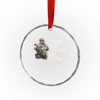 Husband Daddy Protector Hero Veteran Crystal Glass Ornament Patriotic American Flag Camo Father's Day