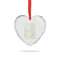 Husband Daddy Protector Hero Veteran Heart Crystal Glass Ornament Father's Day American Flag Camouflage