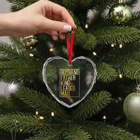 Husband Father King Leader Man Heart Crystal Glass Ornament Proud Black Dad Gift