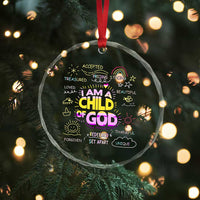 I Am A Child Of God Crystal Glass Ornament Retro Christian Jesus Faith TS02