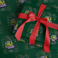 I Am A Child Of God Wrapping Paper Roll Retro Christian Jesus Faith - Wonder Print Shop