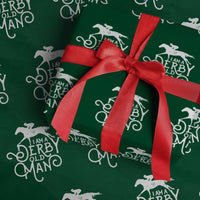 I Am A Derby Old Man Vintage Distressed Graphic Wrapping Paper Roll Classic Horse Racing Enthusiast Father’s Day Gift