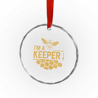I Am A Keeper Crystal Glass Ornament Honey Bee Apiarist Funny Beekeeping