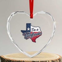 I Am A Talafreako James Talarico Heart Crystal Glass Ornament US Senate Vintage Texas Map