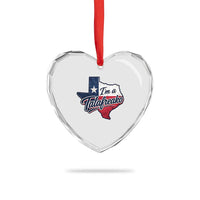 I Am A Talafreako James Talarico Heart Crystal Glass Ornament US Senate Vintage Texas Map