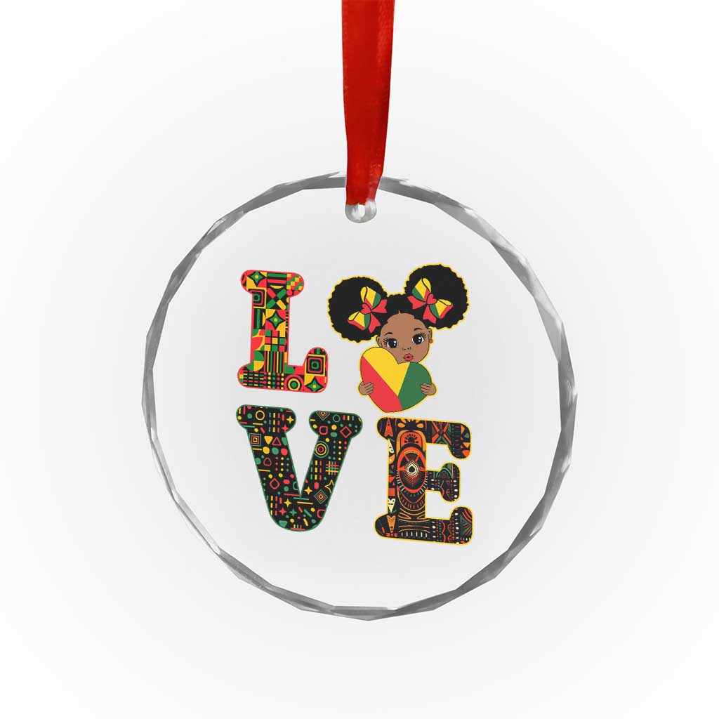 I Am Black Child Crystal Glass Ornament LOVE Black History Month Strong African American Pride - Wonder Print Shop