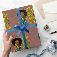 I Am Black Child Wrapping Paper Roll Afro Girl African American Pride Black History Month