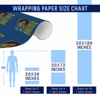I Am Black Child Wrapping Paper Roll Afro Girl African American Pride Black History Month