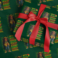 I Am Black Child Wrapping Paper Roll Locd Girl African American Pride Black History Month