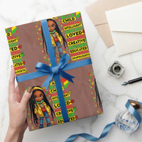I Am Black Child Wrapping Paper Roll Locd Girl African American Pride Black History Month