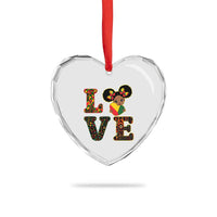 I Am Black Child Heart Crystal Glass Ornament LOVE Black History Month Strong African American Pride - Wonder Print Shop