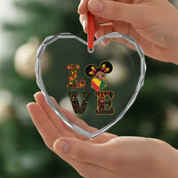 I Am Black Child Heart Crystal Glass Ornament LOVE Black History Month Strong African American Pride - Wonder Print Shop