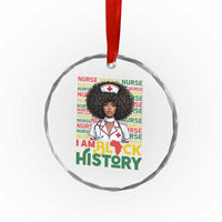 I Am Black History Crystal Glass Ornament Black History Month Nurse Gift - Wonder Print Shop