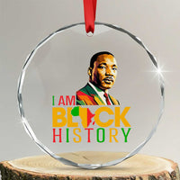 I Am Black History Crystal Glass Ornament Martin Luther Jr King African American Pride - Wonder Print Shop