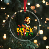 I Am Black History Crystal Glass Ornament Martin Luther Jr King African American Pride - Wonder Print Shop