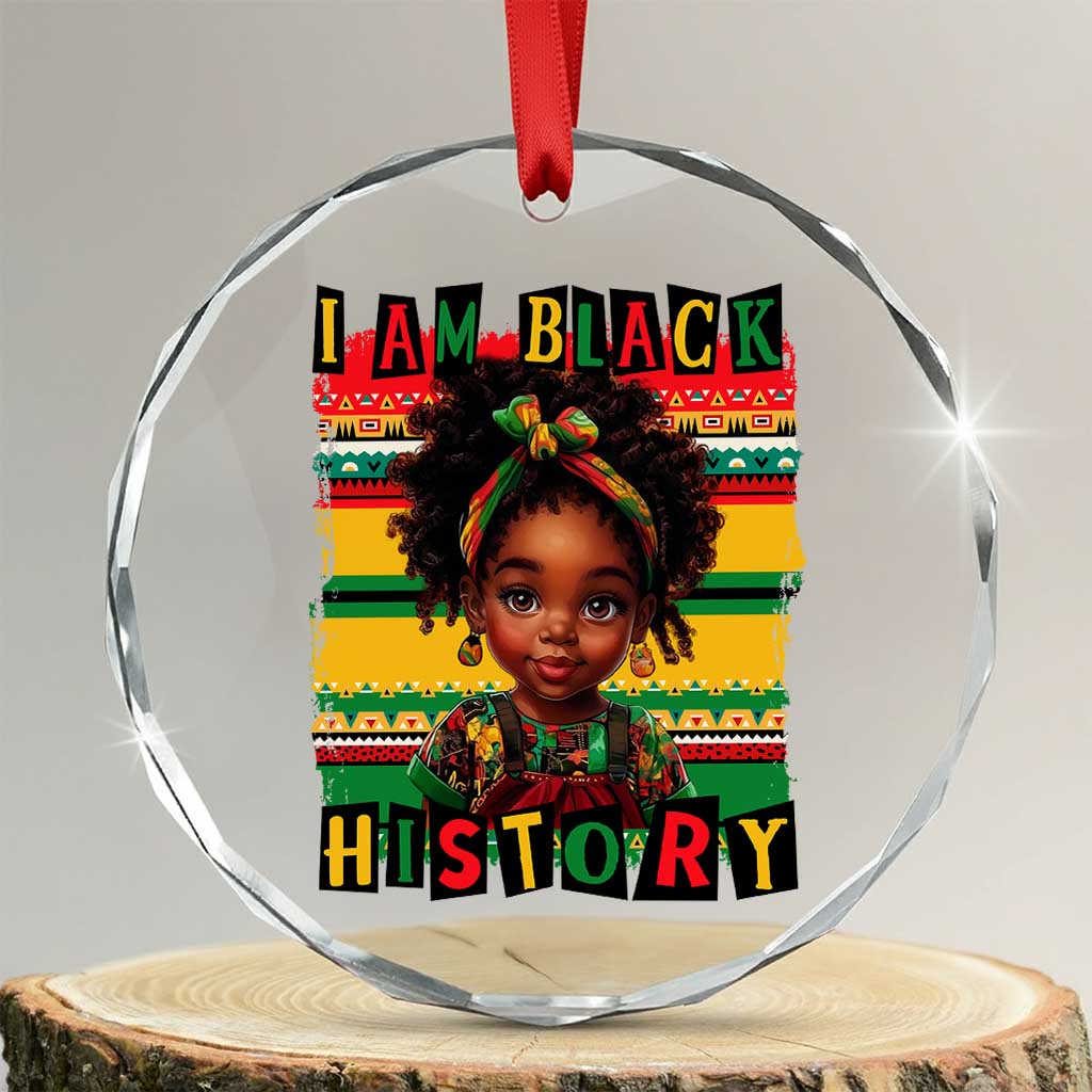 I Am Black History Crystal Glass Ornament Month Black Melanin Kids Girls - Wonder Print Shop
