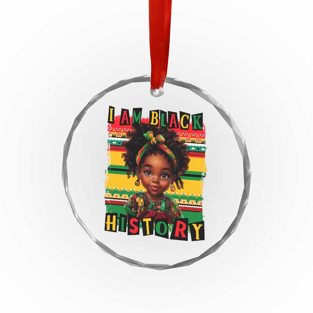 I Am Black History Crystal Glass Ornament Month Black Melanin Kids Girls - Wonder Print Shop