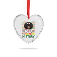 I Am Black History Heart Crystal Glass Ornament Black History Month Nurse Gift - Wonder Print Shop