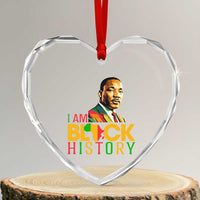 I Am Black History Heart Crystal Glass Ornament Martin Luther Jr King African American Pride - Wonder Print Shop