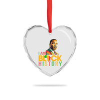I Am Black History Heart Crystal Glass Ornament Martin Luther Jr King African American Pride - Wonder Print Shop