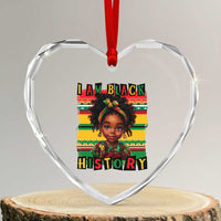 I Am Black History Heart Crystal Glass Ornament Month Black Melanin Kids Girls - Wonder Print Shop
