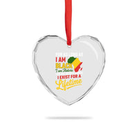 I Am Black History I Exist for a Lifetime Heart Crystal Glass Ornament Black Pride African American Empowerment
