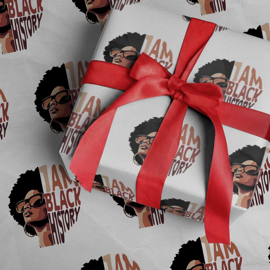 I Am Black History Wrapping Paper Roll African American Pride - Wonder Print Shop