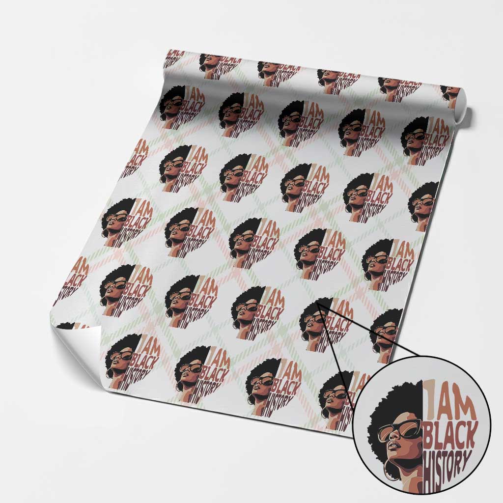 I Am Black History Wrapping Paper Roll African American Pride - Wonder Print Shop