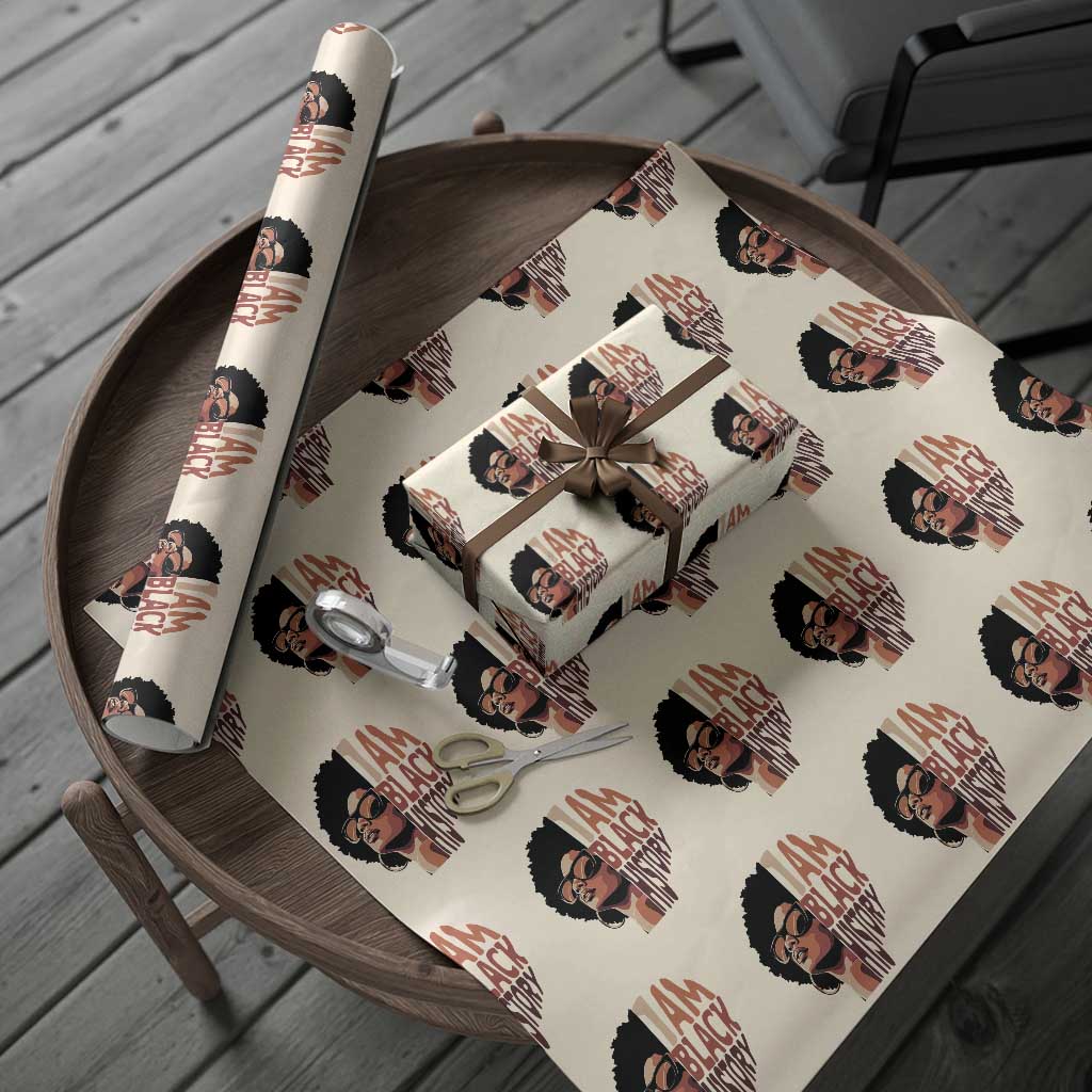 I Am Black History Wrapping Paper Roll African American Pride - Wonder Print Shop