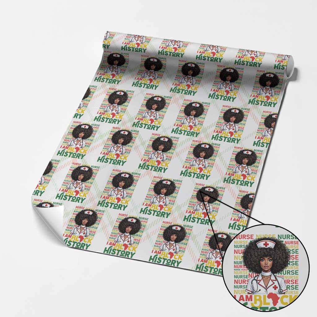 I Am Black History Wrapping Paper Roll Black History Month Nurse Gift - Wonder Print Shop
