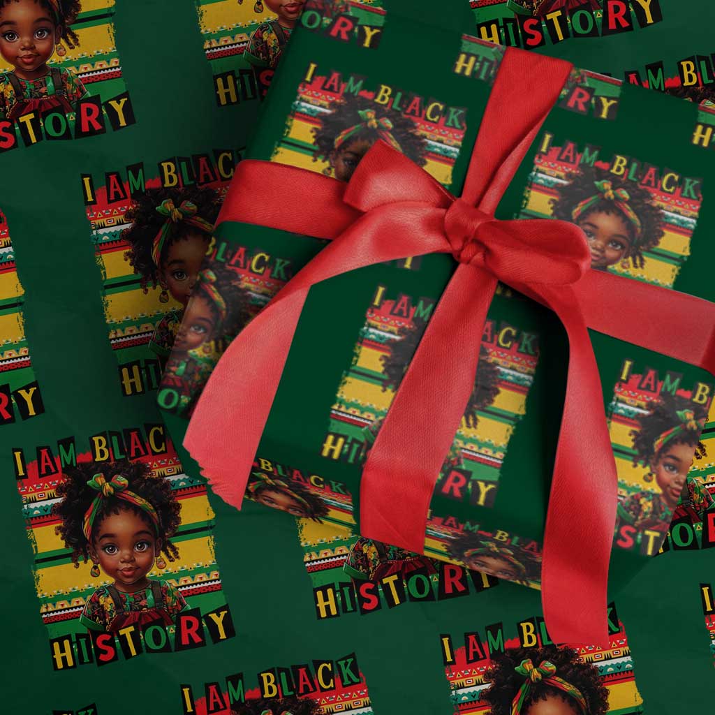 I Am Black History Wrapping Paper Roll Month Black Melanin Kids Girls - Wonder Print Shop