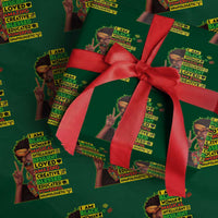 I Am Black Man Wrapping Paper Roll Afro African American Pride Black History Month