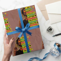 I Am Black Man Wrapping Paper Roll Cool Locd African American Pride Black History Month