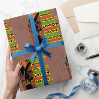 I Am Black Woman Wrapping Paper Roll Locd African American Pride Black History Month